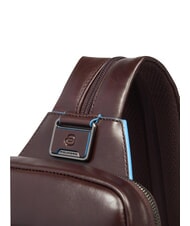 PIQUADRO BLUE SQUARE Portabilit&eacute; du sac &agrave; dos sur une &eacute;paule ACAJOU - Sacs &agrave; dos pour ordinateur portable - 6