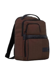 PIQUADRO WOLLEM Sac &agrave; dos en cuir et tissu, support ordinateur 14" - Sacs &agrave; dos pour ordinateur portable