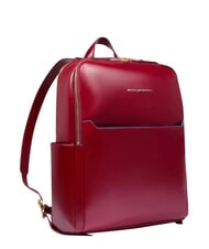 PIQUADRO BLUE SQUARE  Sac &agrave; dos pour ordinateur portable 14 pouces, en cuir ROUGE - Sacs &agrave; dos pour ordinateur portable - 2