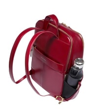 PIQUADRO BLUE SQUARE  Sac &agrave; dos pour ordinateur portable 14 pouces, en cuir ROUGE - Sacs &agrave; dos pour ordinateur portable - 3