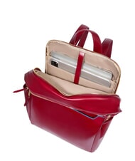 PIQUADRO BLUE SQUARE  Sac &agrave; dos pour ordinateur portable 14 pouces, en cuir ROUGE - Sacs &agrave; dos pour ordinateur portable - 5