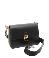 FURLA CIRCE Sac bandouli&egrave;re en cuir Noir - Sacs pour Femme - 2