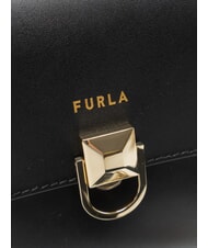FURLA CIRCE Sac bandouli&egrave;re en cuir Noir - Sacs pour Femme - 4