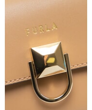 FURLA CIRCE Mini sac bandouli&egrave;re en cuir d&eacute;sert - Sacs pour Femme - 3