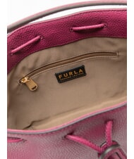FURLA ATENA Mini sac seau avec bandouli&egrave;re framboise - Sacs pour Femme - 5