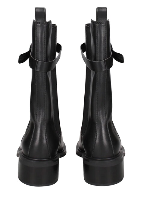 ME25 amphibiens de cuir noir - Chaussures Femme