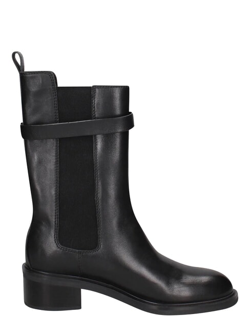 ME25 amphibiens de cuir noir - Chaussures Femme