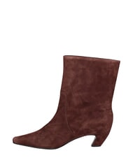 MARC ELLIS ME25 Bottine &agrave; talon de 5 cm, en cuir brun fonc&eacute; - Chaussures Femme - 4