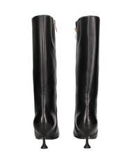 MARC ELLIS ME25 Bottes hautes en cuir, talon de 6,5 cm noir - Chaussures Femme - 2