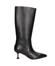 MARC ELLIS ME25 Bottes hautes en cuir, talon de 6,5 cm noir - Chaussures Femme - 3