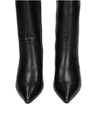 MARC ELLIS ME25 Bottes hautes en cuir, talon de 6,5 cm noir - Chaussures Femme - 5
