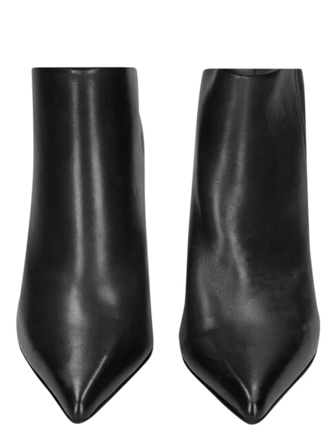 ME25 Bottes hautes en cuir, talon de 9 cm noir - Chaussures Femme