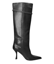 MARC ELLIS ME25 Bottes hautes en cuir, talon de 9 cm noir - Chaussures Femme - 4