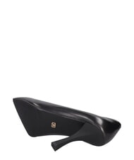 MARC ELLIS ME25 D&eacute;collet&eacute; &agrave; talon de 9 cm, en cuir noir - Chaussures Femme - 5