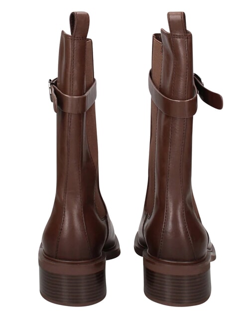 ME25 amphibiens de cuir brun fonc&eacute; - Chaussures Femme