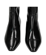MARC ELLIS ME25 Bottine &agrave; talon de 3 cm, en cuir noir - Chaussures Femme - 5