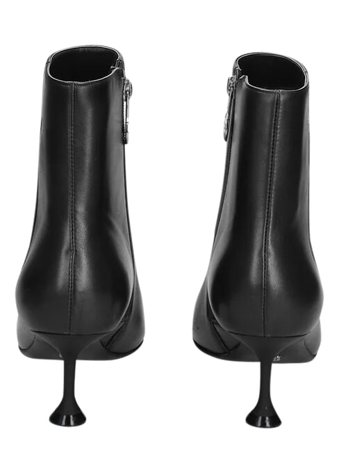 ME25 Bottine en cuir &agrave; talon de 6,5 cm noir - Chaussures Femme