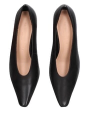 MARC ELLIS ME25 D&eacute;collet&eacute; &agrave; talon de 6 cm, en cuir noir - Chaussures Femme - 6