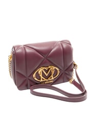 LOVE MOSCHINO EMBOSSED Mini sac bandouli&egrave;re vin - Sacs pour Femme - 2