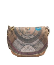 GATTINONI MAYA Sac bandouli&egrave;re maxi aquarelle sauvage/ taupe fonc&eacute; - Sacs pour Femme - 4