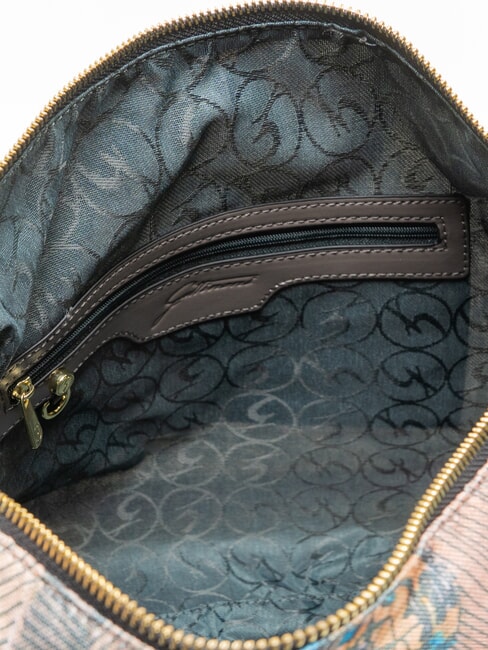 MAYA Sac bandouli&egrave;re maxi aquarelle sauvage/ taupe fonc&eacute; - Sacs pour Femme