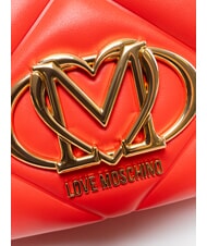 LOVE MOSCHINO EMBOSSED Sac &agrave; main avec bandouli&egrave;re ROUGE - Sacs pour Femme - 3