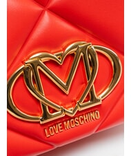 LOVE MOSCHINO EMBOSSED Mini sac bandouli&egrave;re ROUGE - Sacs pour Femme - 3
