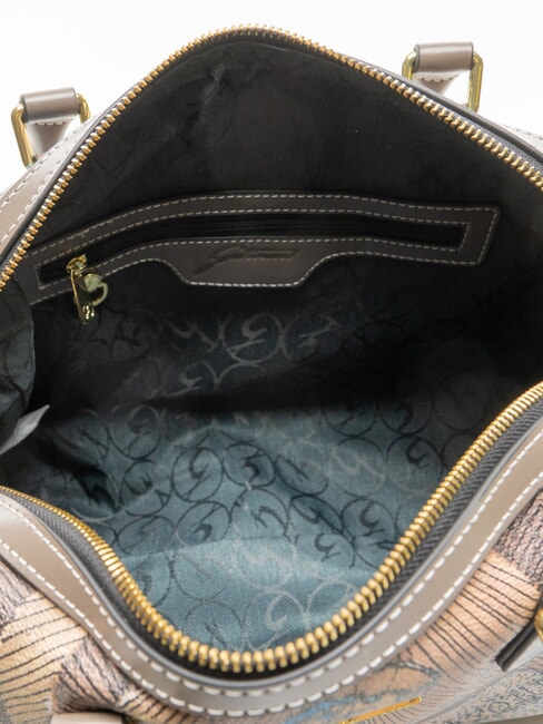 PLANETARIUM Sac &agrave; bandouli&egrave;re avec bandouli&egrave;re aquarelle sauvage/ taupe fonc&eacute; - Sacs pour Femme