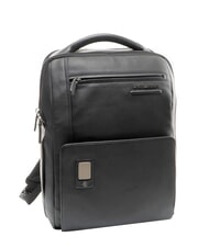 PIQUADRO AKRON Sac &agrave; dos en cuir Noir - Sacs &agrave; dos pour ordinateur portable - 4