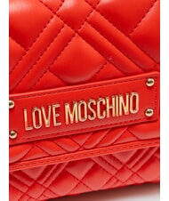 LOVE MOSCHINO QUILTED sac bandouli&egrave;re ROUGE - Sacs pour Femme - 3