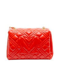 LOVE MOSCHINO QUILTED sac bandouli&egrave;re ROUGE - Sacs pour Femme - 4