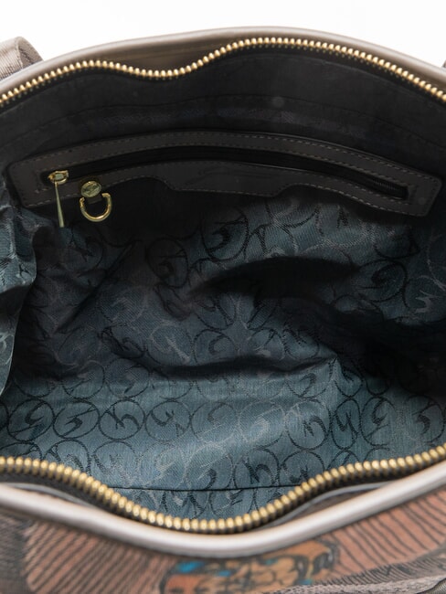 PLANETARIUM sac bandouli&egrave;re aquarelle sauvage/ taupe fonc&eacute; - Sacs pour Femme