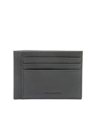 PIQUADRO AKRON porte-cartes en cuir plat Noir - Portefeuilles Homme - 2