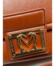 LOVE MOSCHINO EMBOSSED sac bandouli&egrave;re ch&acirc;taigne - Sacs pour Femme - 3