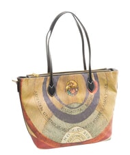 GATTINONI PLANETARIUM Sac &agrave; provisions aquarelle sauvage/ taupe fonc&eacute; - Sacs pour Femme - 2