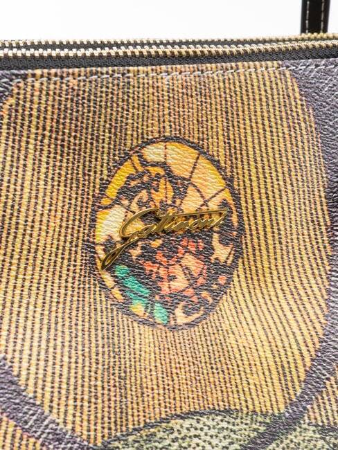 PLANETARIUM Sac &agrave; provisions aquarelle sauvage/ taupe fonc&eacute; - Sacs pour Femme