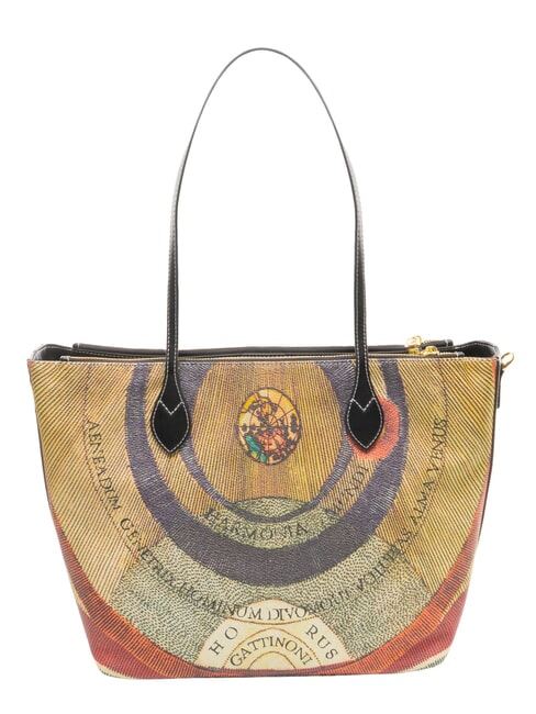 PLANETARIUM Sac &agrave; provisions aquarelle sauvage/ taupe fonc&eacute; - Sacs pour Femme