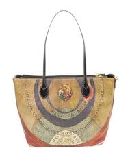 GATTINONI PLANETARIUM Sac &agrave; provisions aquarelle sauvage/ taupe fonc&eacute; - Sacs pour Femme - 4