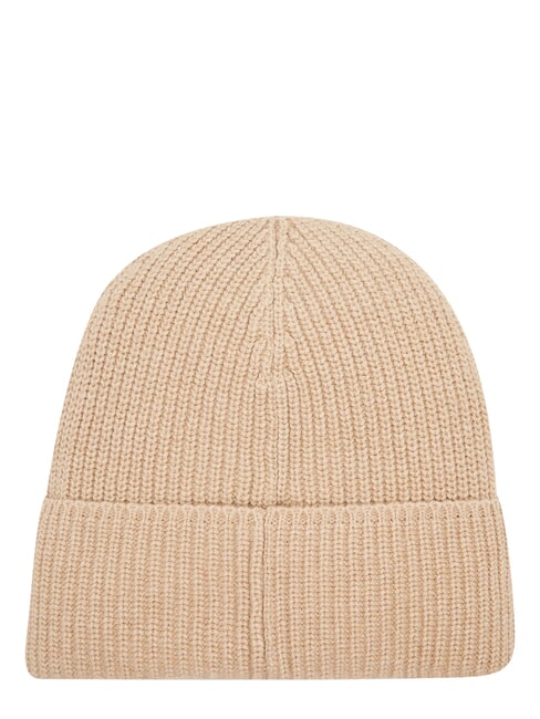 ESSENTIAL PATCH Chapeau en laine m&eacute;lang&eacute;e beige - Bonnets