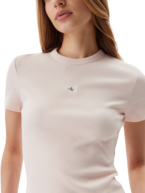 WOVEN LABEL T-shirt &agrave; manches courtes rose - T-shirt