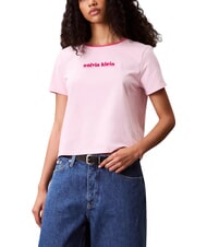 CALVIN KLEIN SS RETRO LOGO GRAPHI T-shirt &agrave; manches courtes rose - T-shirt - 4