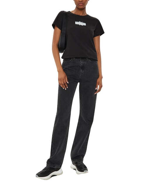 FADED MONOLOGO SLIM T-shirt &agrave; manches courtes noir - T-shirt
