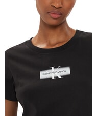 CALVIN KLEIN FADED MONOLOGO SLIM T-shirt &agrave; manches courtes noir - T-shirt - 4