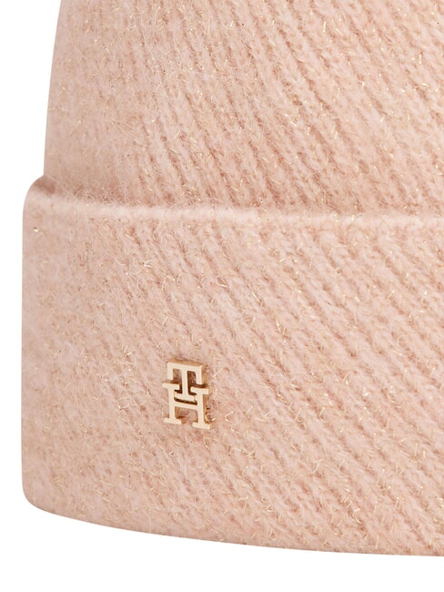 POM POM Chapeau en laine m&eacute;lang&eacute;e rose - Bonnets