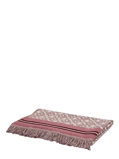 MONOPLAY JACQUARD &Eacute;charpe en laine rouge - &Eacute;charpes