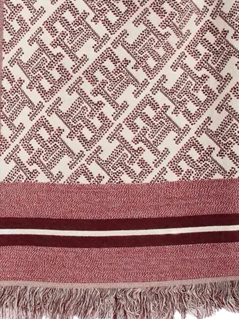 MONOPLAY JACQUARD &Eacute;charpe en laine rouge - &Eacute;charpes