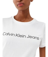 CALVIN KLEIN CORE INSTIT LOGO T-shirt &agrave; manches courtes blanc - T-shirt - 3