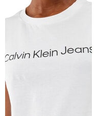 CALVIN KLEIN CORE INSTIT LOGO T-shirt &agrave; manches courtes blanc - T-shirt - 4