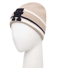 TOMMY HILFIGER MONOGRAM Chapeau en laine et cachemire m&eacute;lang&eacute;s beige - Bonnets - 2