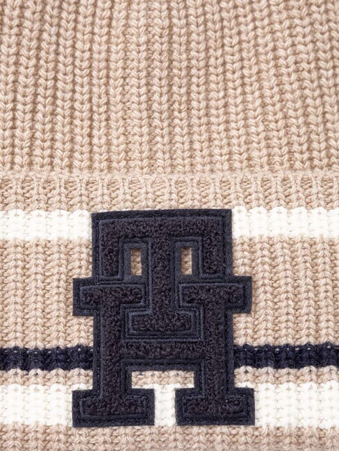 MONOGRAM Chapeau en laine et cachemire m&eacute;lang&eacute;s beige - Bonnets